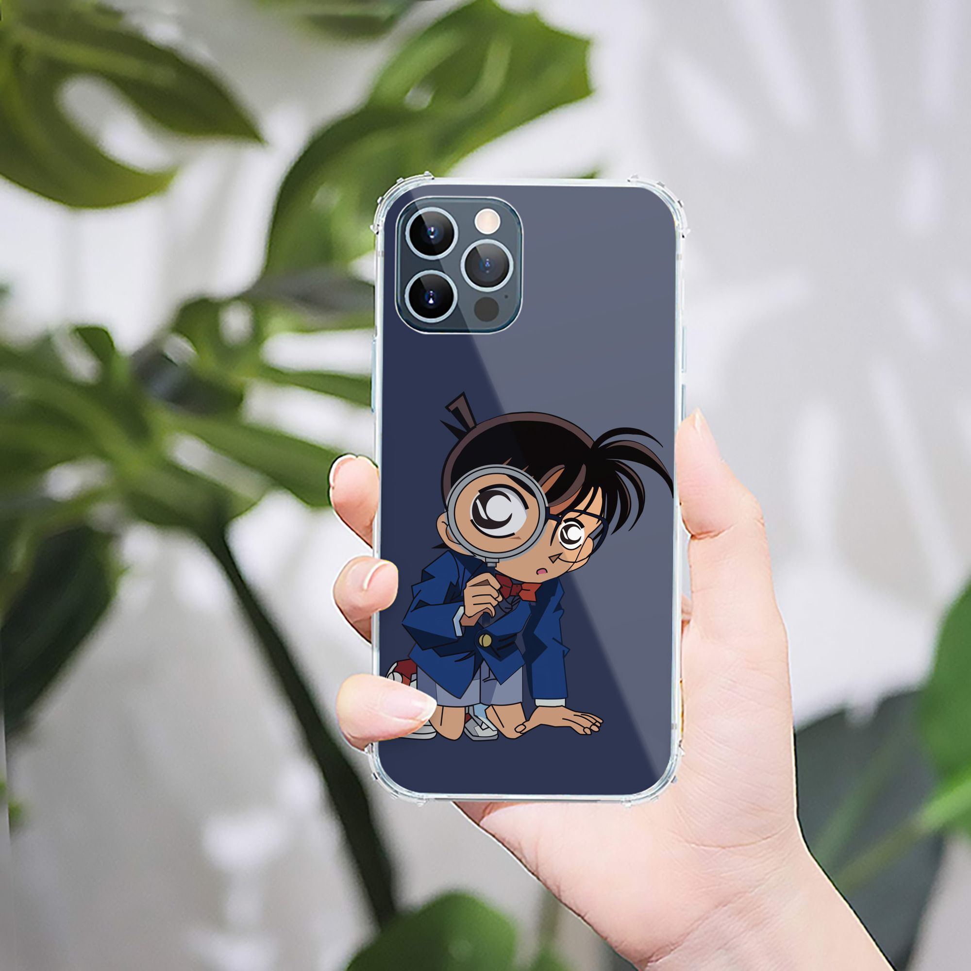 （画像用） 名探偵コナン 江戸川 コナン Detective Conan Conan Edogawa 【iPhone 12シリーズ対応】透明スマホケース（クリアソフトケース）